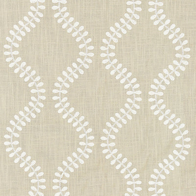 SCALAMANDRE FABRICS-SC 000427127-FOGLIA EMBROIDERY-FLAX