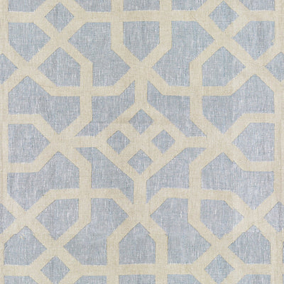SCALAMANDRE FABRICS-SC 000427149-LINEN LATTICE-BLUESTONE & FOG