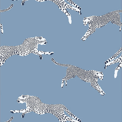 SCALAMANDRE WALLCOVERING-SC 0004WP88449-LEAPING CHEETAH-CLOUD NINE