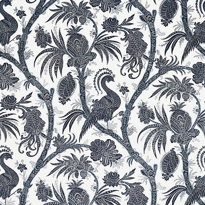 SCALAMANDRE FABRICS-SC 000516575-BALINESE PEACOCK-INDIGO