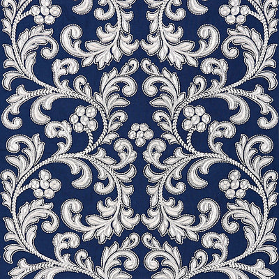 SCALAMANDRE FABRICS-SC 000527029-CHIARA EMBROIDERY-INDIGO