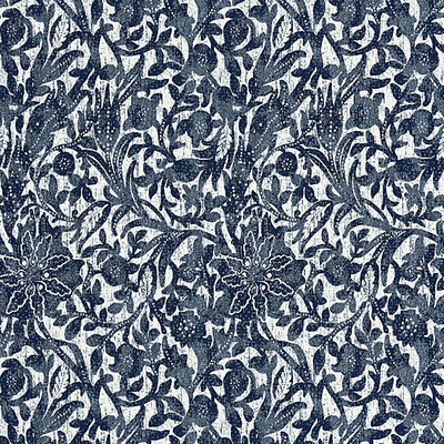 SCALAMANDRE FABRICS-SC 000627195-BALI FLORAL-ULTRAMARINE