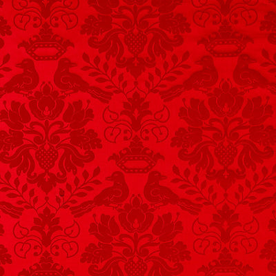 SCALAMANDRE FABRICS-SC 00151098MM-LOVE BIRD-RUBY