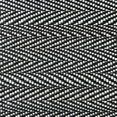 OLD WORLD WEAVERS FABRICS-SK 0001MI65-MILZIG HERRINGBONE - HORSEHAIR-WHITE , BLACK