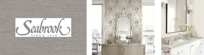 Seabrook Wallpaper, a selection of wallpaper such as textures, botanicals, silk, linen & floral designs.