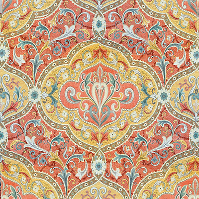 OLD WORLD WEAVERS FABRICS-TV 00031839-TIBERIO-RED,YELLOW,TURQUOISE