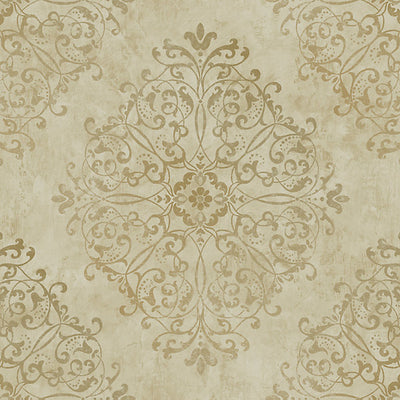 SCALAMANDRE WALLCOVERING-WMAMF050405-FORTUNE-GOLD
