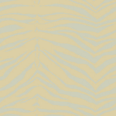 Scalamandre Wallcovering - WMAMF070206 - ZEBRA - GOLD SILVER