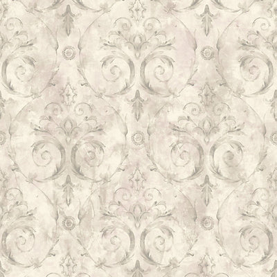 SCALAMANDRE WALLCOVERING-WMAMF080507-CASIMIR-SILVER,PURPLE