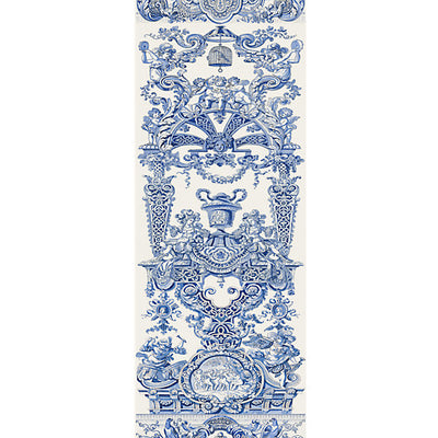 NICOLETTE MAYER WALLCOVERING-WNM0001HAMP-HAMPTON COURT - PANEL-BLUE