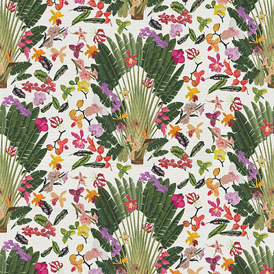NICOLETTE MAYER WALLCOVERING-WNM0001TROP-FANTASY TROPICAL-WHITE