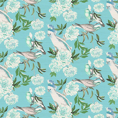 NICOLETTE MAYER WALLCOVERING-WNM0002PEON-PEONY INSPIRA-AZUR