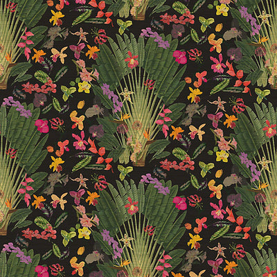NICOLETTE MAYER WALLCOVERING-WNM0002TROP-FANTASY TROPICAL-BLACK