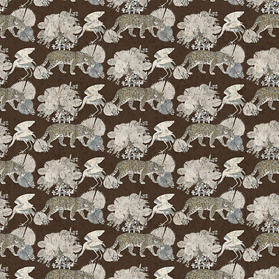 NICOLETTE MAYER WALLCOVERING-WNM0005LEOP-LEOPARD WALK-CHOCOLATE