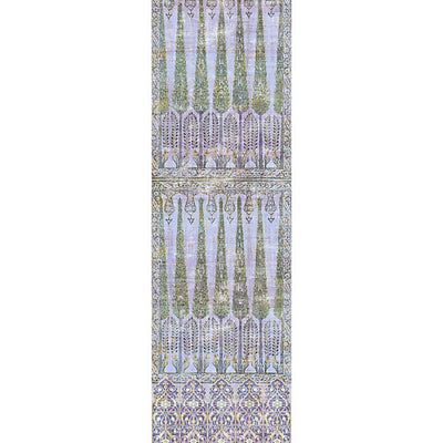 NICOLETTE MAYER WALLCOVERING-WNM1017TOPK-TOPKAPI GARDEN - PANEL-GOLD PURPLE