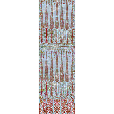 NICOLETTE MAYER WALLCOVERING-WNM1047TOPK-TOPKAPI GARDEN - PANEL-TURQUOISE RED