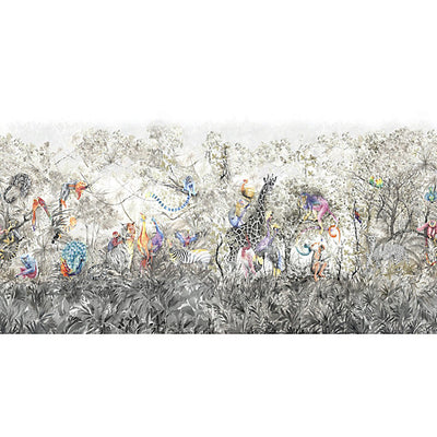 NICOLETTE MAYER WALLCOVERING-WNMSET1ARCA-ARCADIA MURAL - 8 PANEL SET-MULTICOLOR