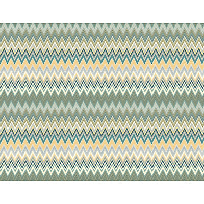 Missoni Home Wallcovering - WRK0064ZIZA - ZIG ZAG MULTICOLORE PANEL - TEAL GOLD