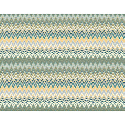 Missoni Home Wallcovering - WRK0064ZIZA - ZIG ZAG MULTICOLORE PANEL - TEAL GOLD