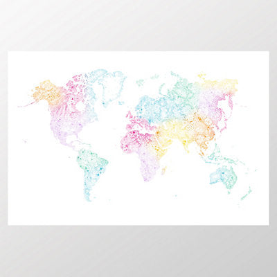 Sandberg Wallcovering - WSB00190630 - WORLD MAP - MULTI