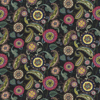 KASMIR FABRICS-ABBERLEY - PASSION BLACK