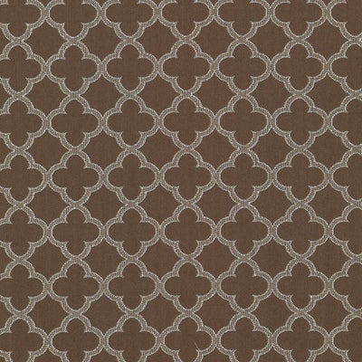 KASMIR FABRICS-ABBERLEY TRELLIS - CHOCOLATE