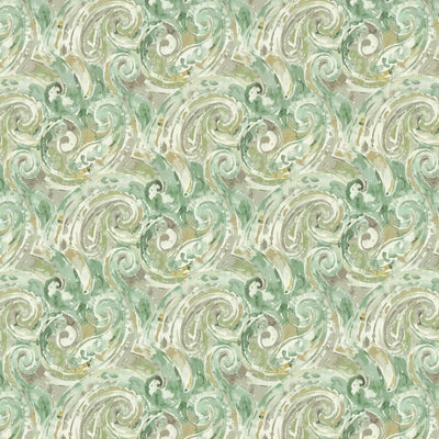 KASMIR FABRICS-ABSTRACT PAISLEY - SEASPRAY