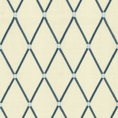 KASMIR FABRICS-ARLO DIAMOND - BLUE