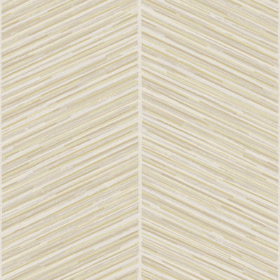 SEABROOK WALLPAPER-HERRINGBONE STRIPE-METALLIC GOLD AND OFF-WHITE-AW70703