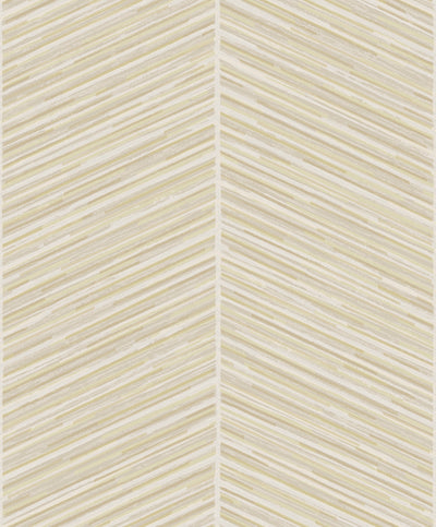 SEABROOK WALLPAPER-HERRINGBONE STRIPE-METALLIC GOLD AND OFF-WHITE-AW70703