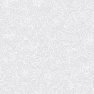 SEABROOK WALLPAPER-GRAPHIC FLORAL-METALLIC PEARL-AW71000