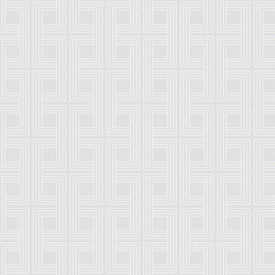 SEABROOK WALLPAPER-INTERLOCKING SQUARES-METALLIC PEARL AND OFF-WHITE-AW71610