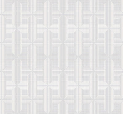 SEABROOK WALLPAPER-INTERLOCKING SQUARES-METALLIC PEARL AND OFF-WHITE-AW71610