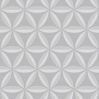 SEABROOK WALLPAPER-LENS GEOMETRIC-GRAY AND TAUPE-AW71700