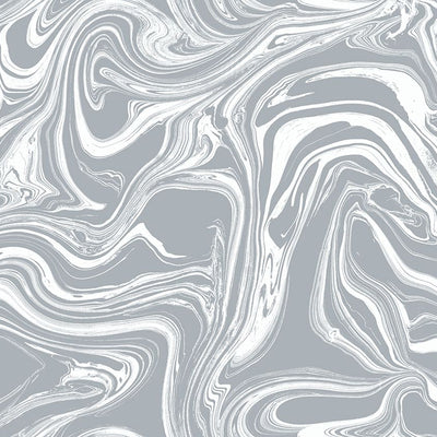 SEABROOK WALLPAPER-OIL AND WATER CORK-METALLIC SILVER AND OFF-WHITE-AW73923