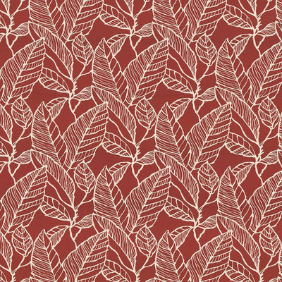 KASMIR FABRICS-BANANA LEAF - RED DELICIOUS