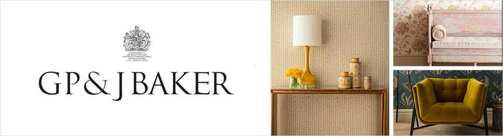 GP & J Baker Fabrics, a selection of fabrics such as velvet, damask, cotton, silk, linen and sheers. 