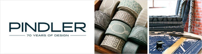 Pindler Fabrics, a selection of fabrics such as velvet, damask, cotton, silk, linen and sheers.