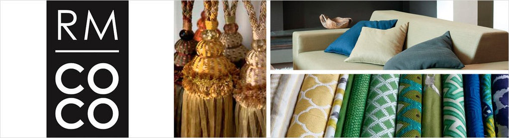 RM COCO Fabrics, a selection of fabrics such as velvet, damask, cotton, silk, linen and sheers.
