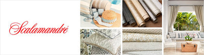 Scalamandre Fabrics, a selection of fabrics such as velvet, damask, cotton, silk, linen and sheers. 