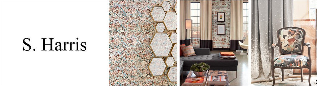 S. Harris Wallcovering, a selection of wallpaper such as textures, botanicals, silk, linen & floral designs.
