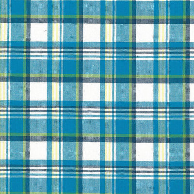 KASMIR FABRICS-BARDWELL PLAID - MEDITERRANEAN