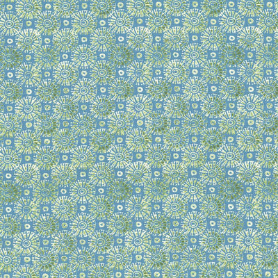 KASMIR FABRICS-BATIK MEDALLION - SURF