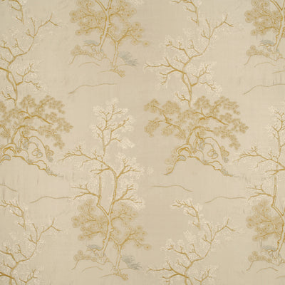 G P & J BAKER FABRICS - ORIENTAL TREE - SILVER