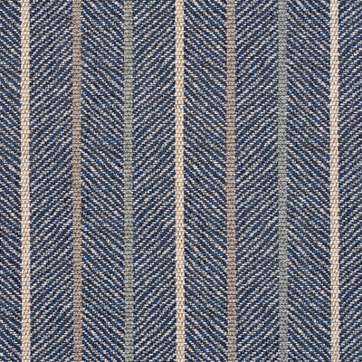 G P & J BAKER FABRICS - SILVERTON STRIPE - INDIGO