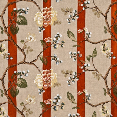 G P & J BAKER FABRICS - CRANBORNE TRAIL - CORAL