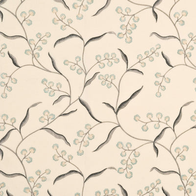 G P & J BAKER FABRICS - WILLOUGHBY - AQUA/SILVER
