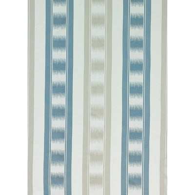 G P & J BAKER FABRICS - RYECOTE STRIPE - ROYAL BLUE/SILVER