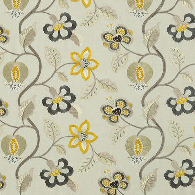 G P & J BAKER FABRICS - ELVASTON - GRAPHITE/CITRON