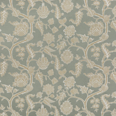 G P & J BAKER FABRICS - KELWAY - AQUA/STONE
